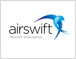 A logo for Airswift, reading 'Trusted worldwide'.