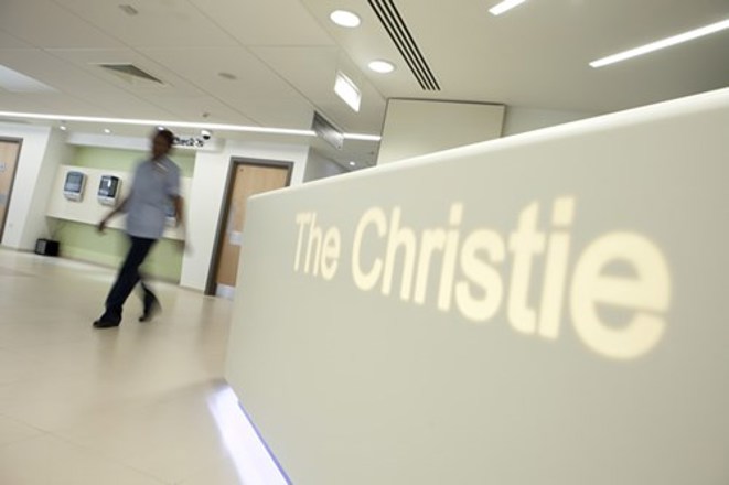 A photo of a Christie hospital reception.