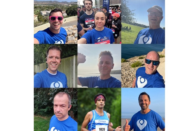 A photo collage showing consultants at The Christie. Top row left to right: Tom Lee, Lorena Martin Roman, David Mowatt; Middle row left to right, Paul Sutton, Jonathan Wild, Jeremy Oates; Bottom row: Panos Christopoulos, Omer Aziz, and Aziz Gulamhusein.