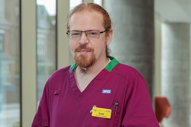 A photo of Ivan Cobham, activities coordinator at The Christie.