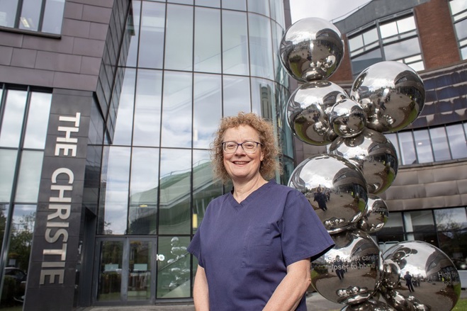 A photo of Christie nurse Karen Johnson.