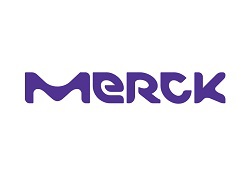 The logo for Merck.