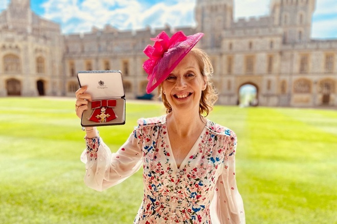 A photo of nurse Helen Hyndman with her MBE.