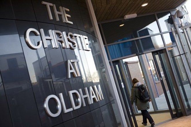 A photo of The Christie at Oldham entrance.