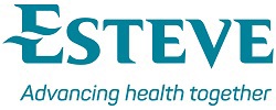 The logo for ESTEVE, with text reading 'Advancing health together'.